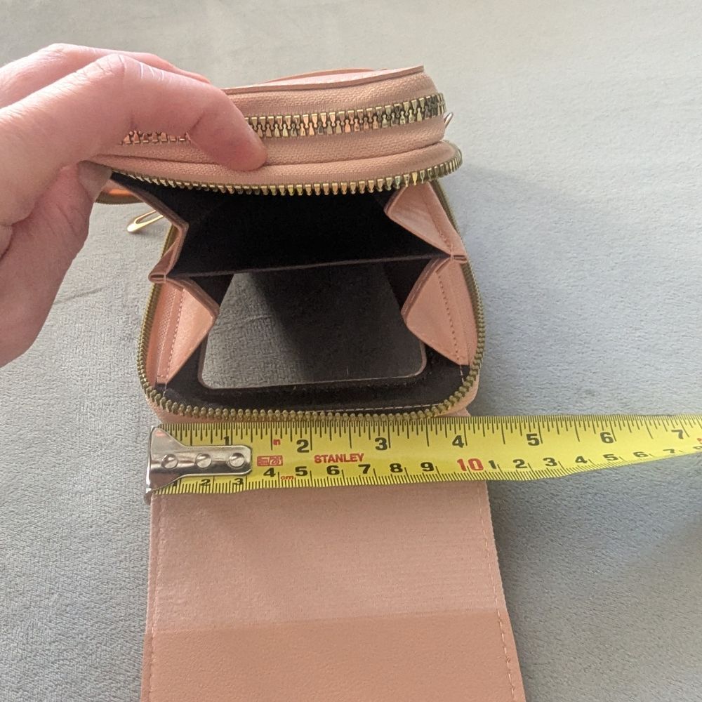 NEW Pink Crossbody Bag With Clear Cell Phone Window - Picture 13 of 16